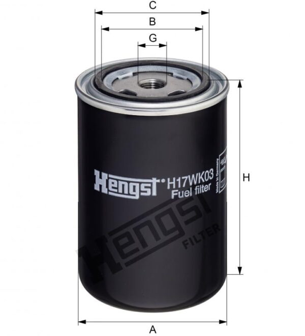 D438378001-001 ΦΙΛΤΡΟ KAYΣΙΜΟΥ HENGST H17WK03 DAF(WDK940/5)