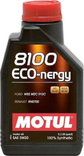 ΛΑΔΙΑ ΑΥΤΟΚΙΝΗΤΟΥ Motul 8100 ECO-Nergy  5W30 1lt 104257 FULL SYNTHETIC
